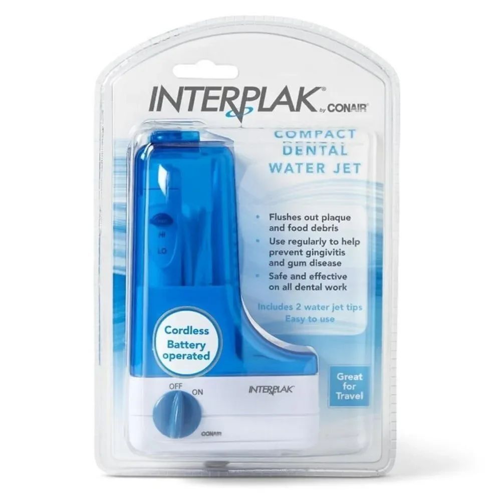 Conair Interplak Dental Water Jet, Compact Water Flossing NEW Travel